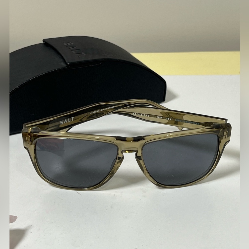 New SALT Tea Ray Transparent $500 Sunglasses Polarized Made in Japan